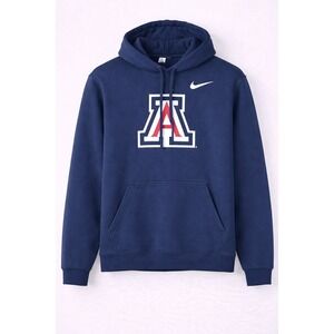 Nike Arizona Wildcats Hoodie Mens Large Navy Blue Pullover NCAA Logo Swoosh
